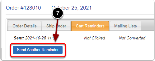 Send Reminder button