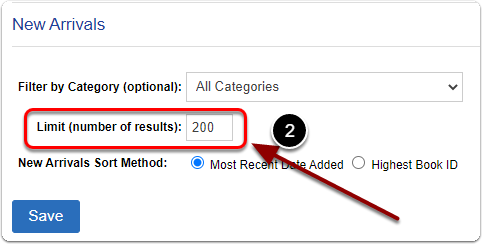 Limit number of results field