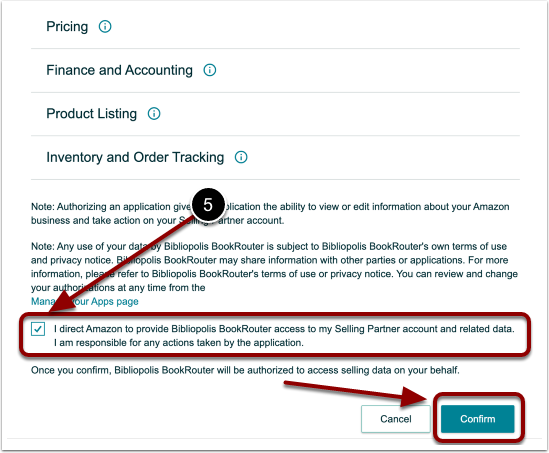 Amazon consent screen